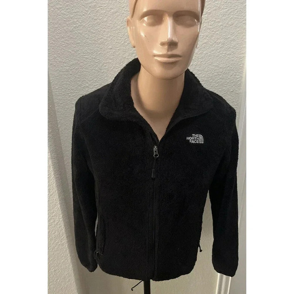 Womens The North Face Ladies Osito Fleece Coat Top Jacket Black Size Small - Picture 1 of 10